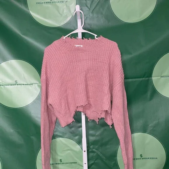 Pony Other Wild Honey Cropped Heavyweight Sweater Wraw Edge In